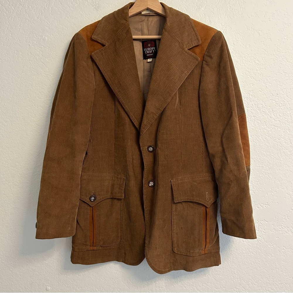 Vintage Europe Craft Corduroy‎ Blazer Made in Yugoslavia - Size 36